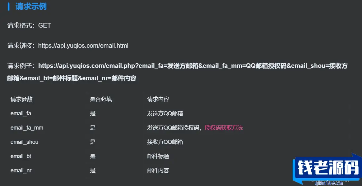 QQ邮箱发送验证码API+HTML源码