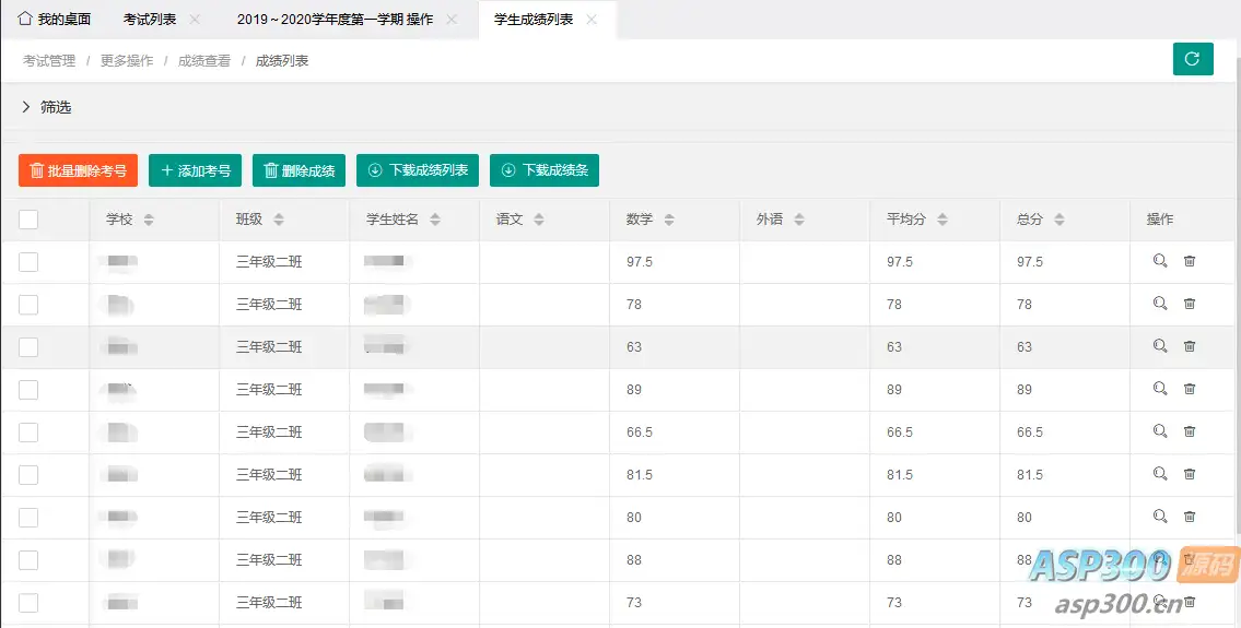 最新学生成绩管理系统源码 thinkphp6框架-钱老源码网