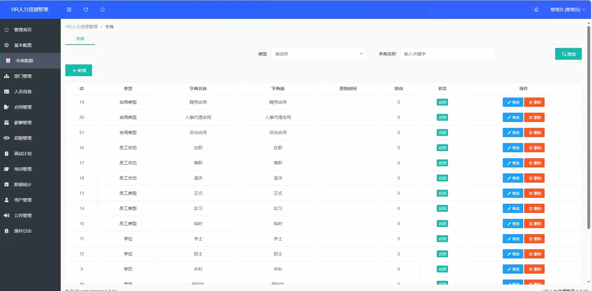 HR人力资源管理系统网站源码-员工管理系统-钱老源码网