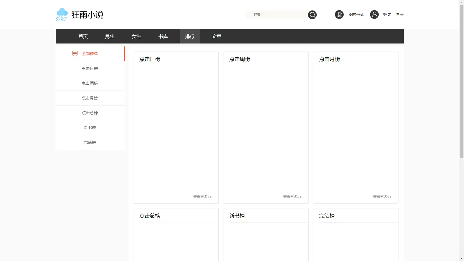 狂雨小说CMS内容管理系统 v1.5.5 pc+h5自适应网站