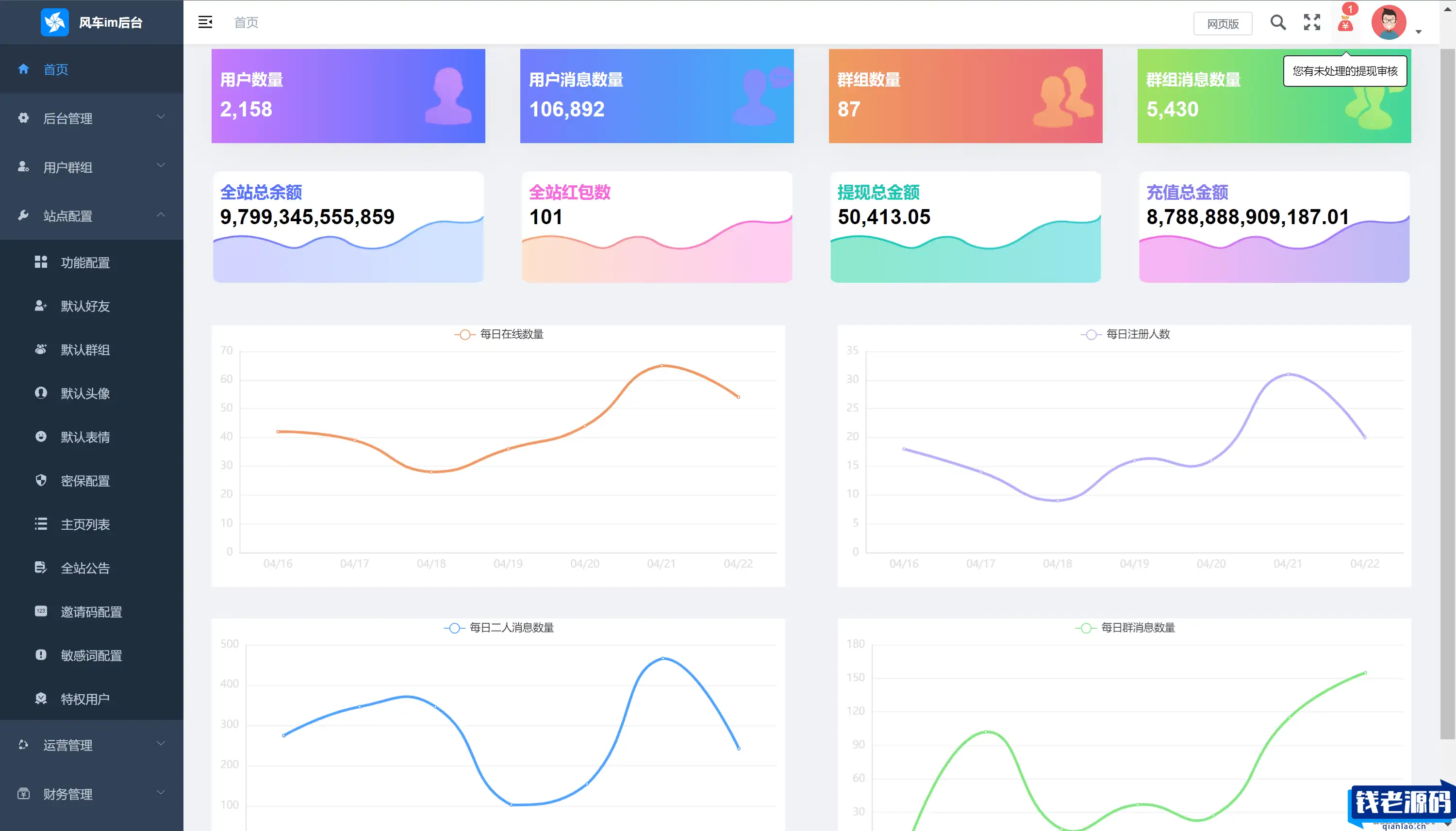 风车聊天APP_IM即时聊天通讯系统源码_附APP_带安装教程