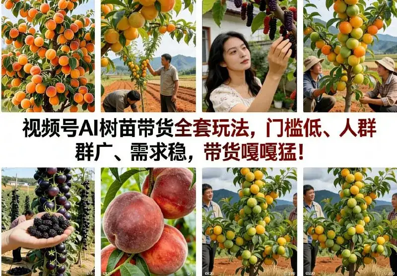 视频号AI树苗带货全套玩法-钱老源码网