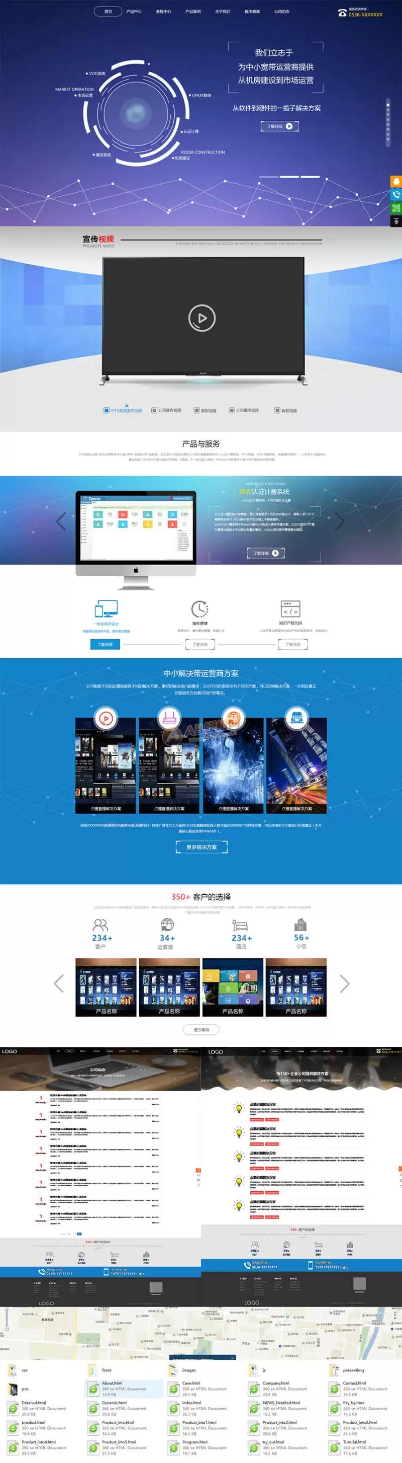 软件开发智能科技公司网站静态html模板-钱老源码网