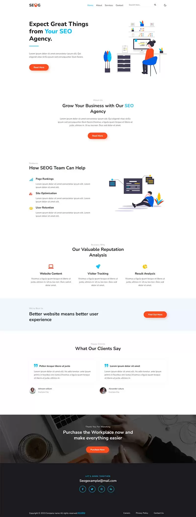 HTML5搜索引擎优化机构网站模板-钱老源码网