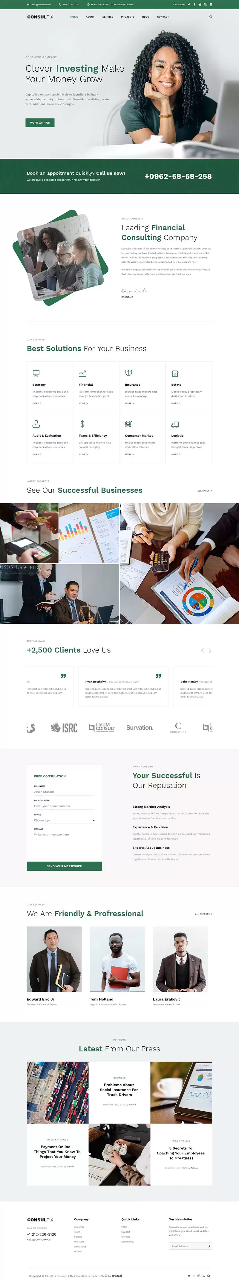 创业项目投资公司bootstrap静态html5网站模板-钱老源码网