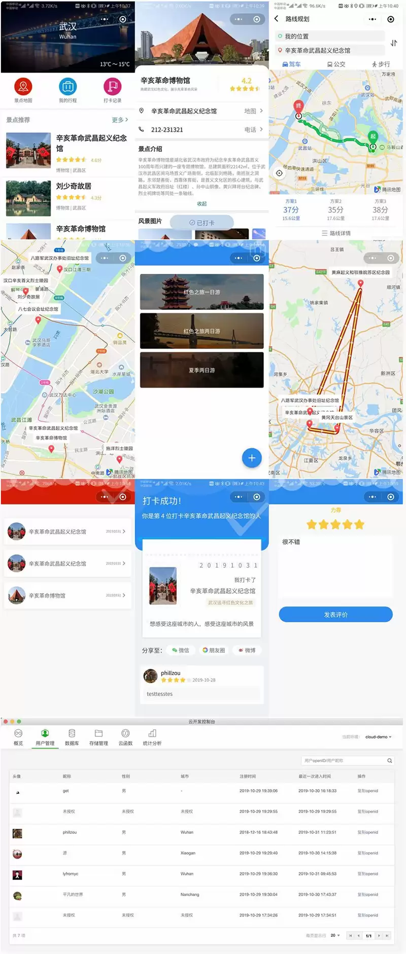云开发Wetour旅游打卡广场微信小程序源码-钱老源码网