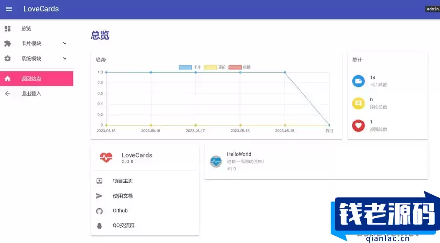 LoveCardsV2全网最新表白墙源码
