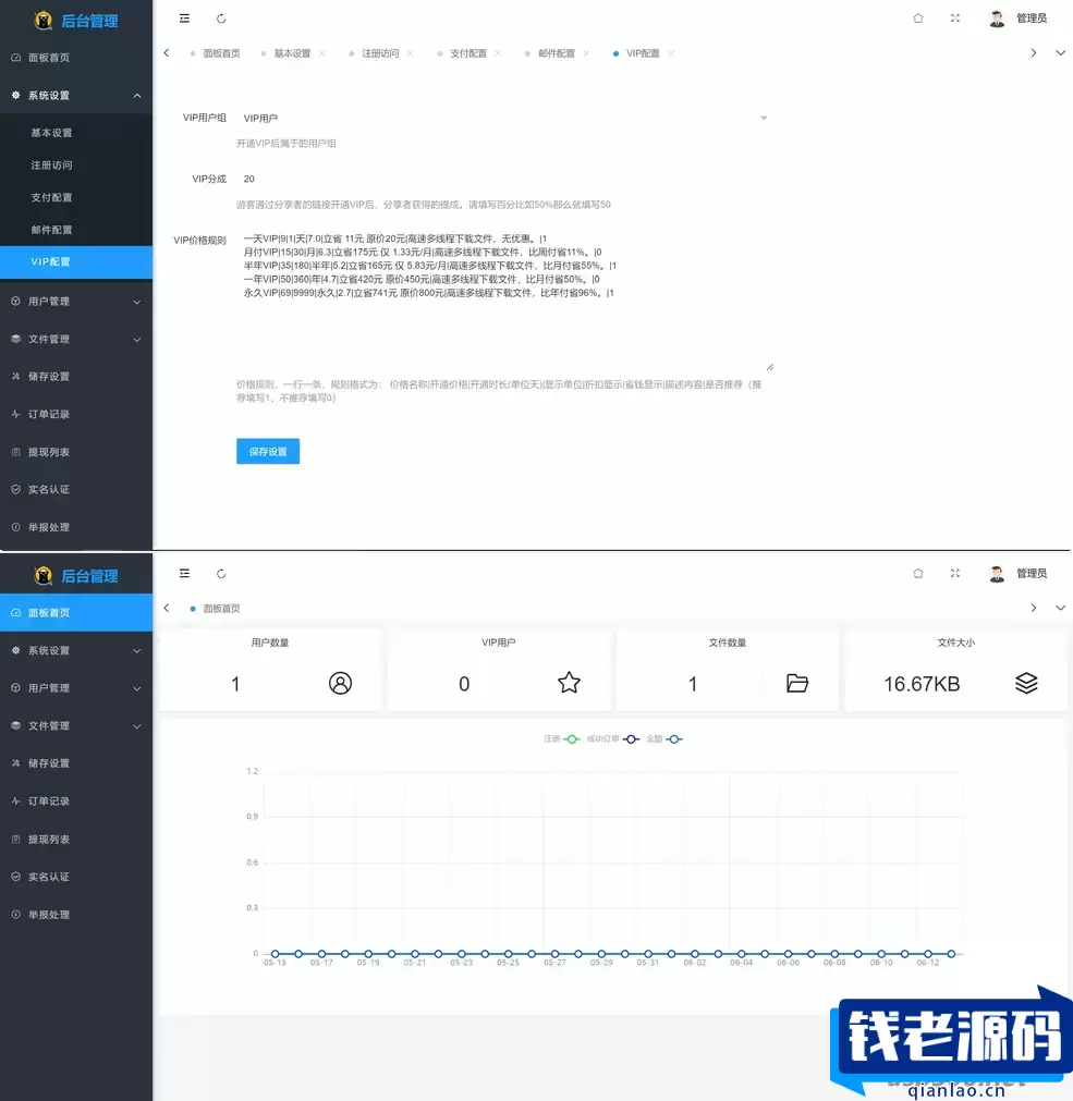 新版可运营级网盘系统网站源码 支持转存和限速