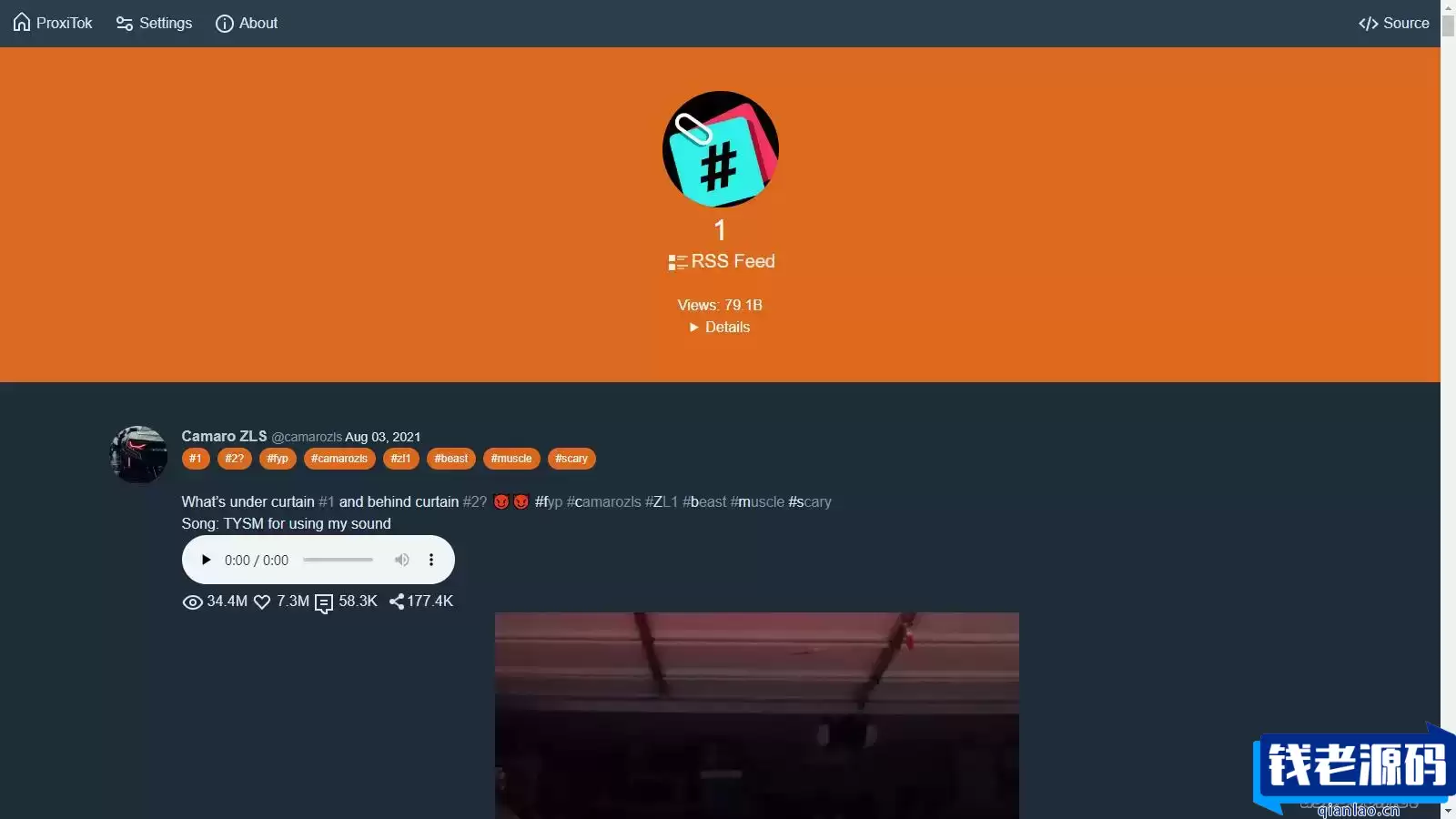 支持国内直连国际版抖音TikTok的简易程序 ProxiTok