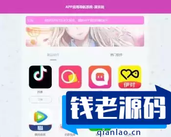 APP软件应用导航网站源码（内置后台）