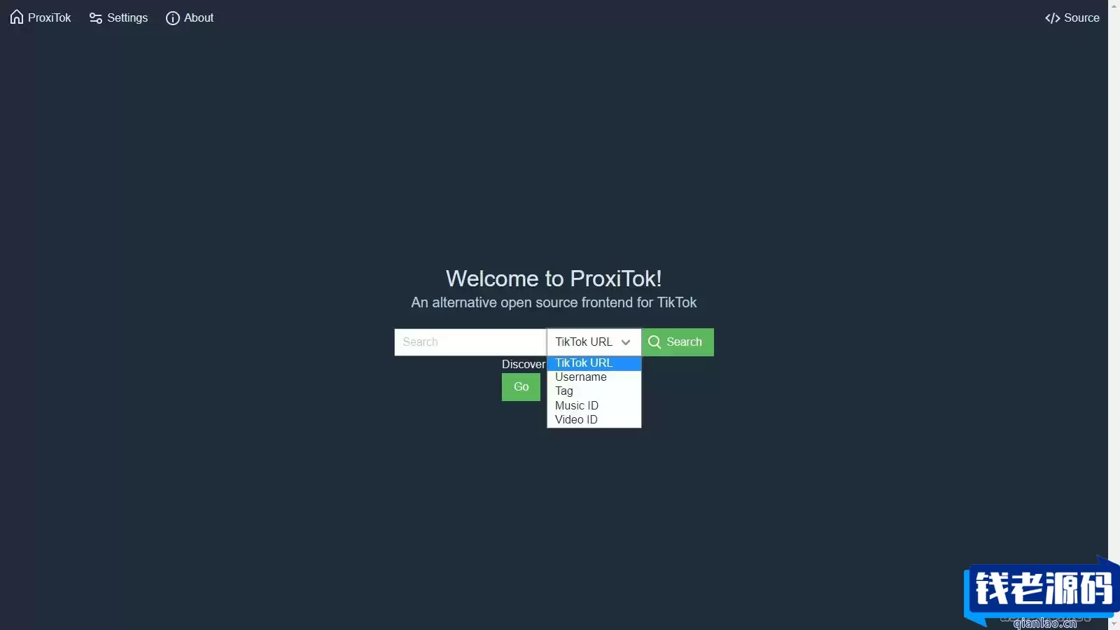 支持国内直连国际版抖音TikTok的简易程序 ProxiTok-钱老源码网