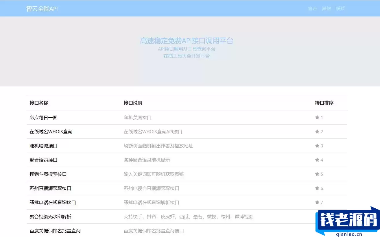 智云开源全能API接口PHP源码V1.4.5版本
