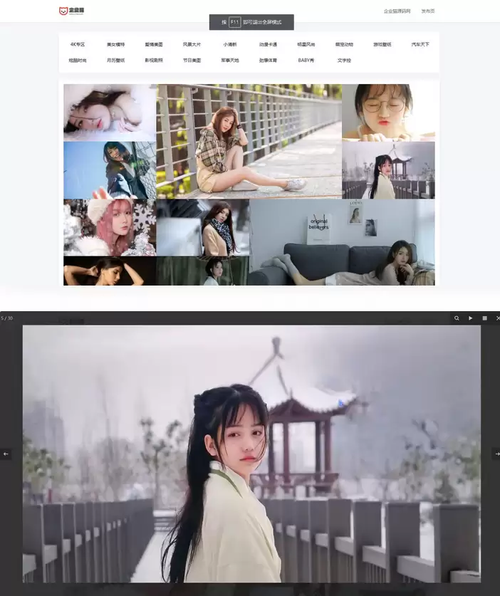 上传即可使用的在线壁纸采集网页源码-钱老源码网