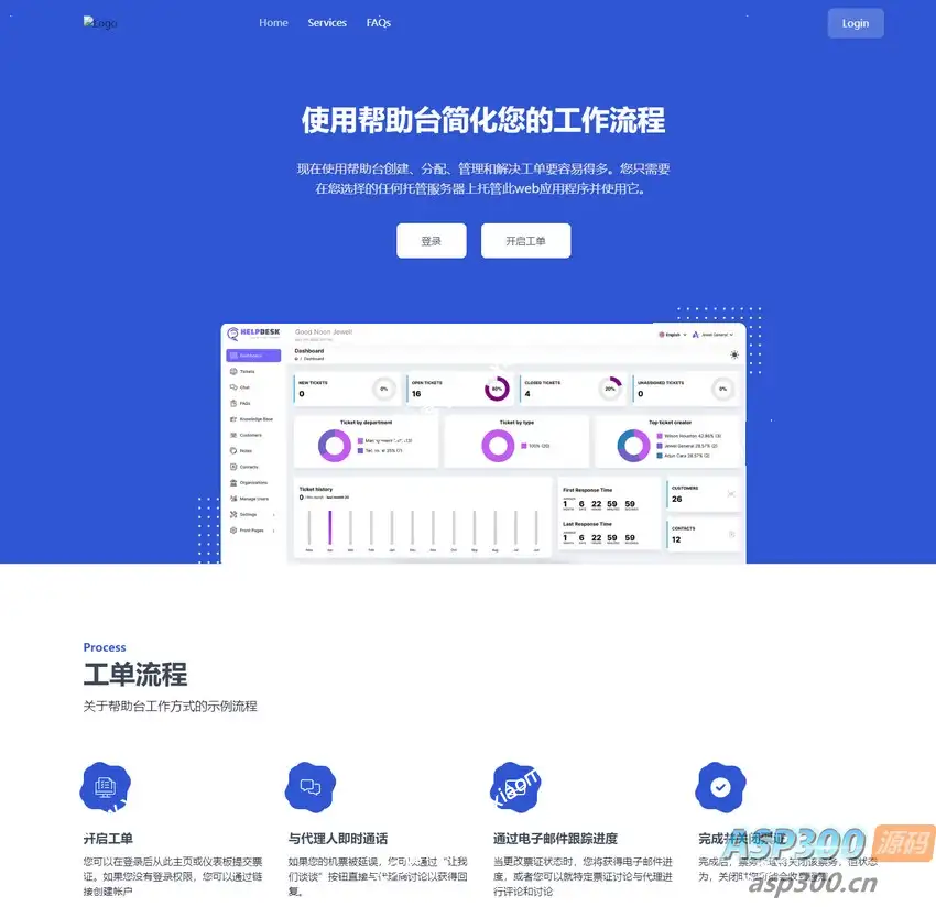 开心汉化源码轻量工单知识库程序网站 强大的工单管理系统-钱老源码网
