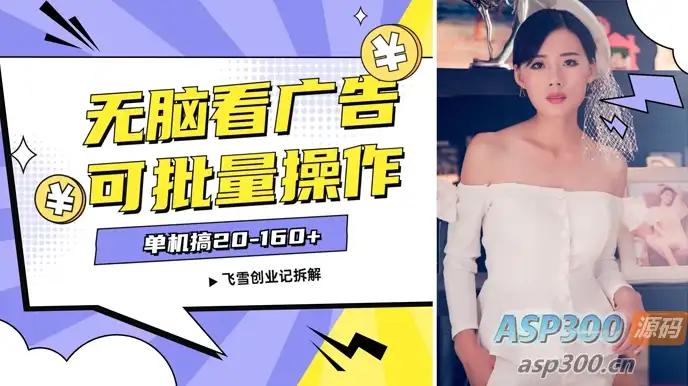 飞雪广告开启探索，2024年全新轻松项目，纯手机操作，每单10-160+，支持批量操作-钱老源码网