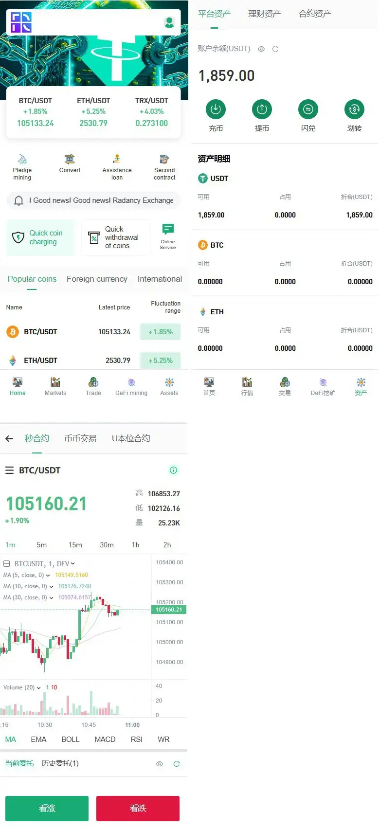 java交易所，多语言，外汇，黄金，区块链，dapp类型的，支持授权，划转，挖矿-钱老源码网