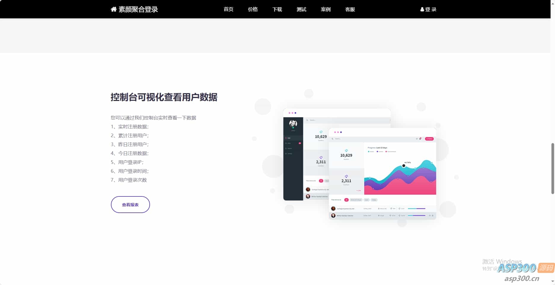彩虹聚合登录首页简约模板