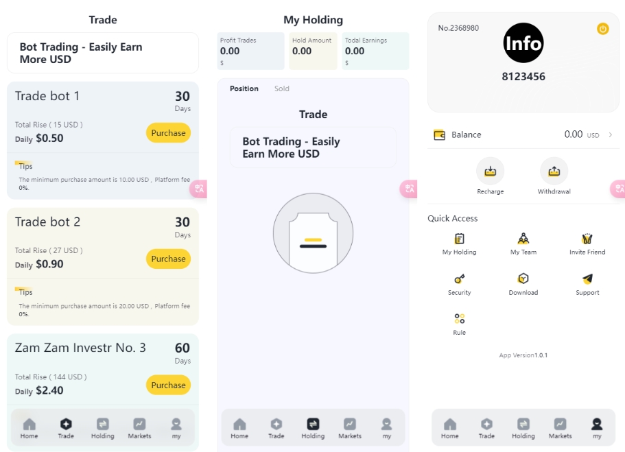 海外版AI量化区块链系统源码 区块链管理系统架构设计 UI精美