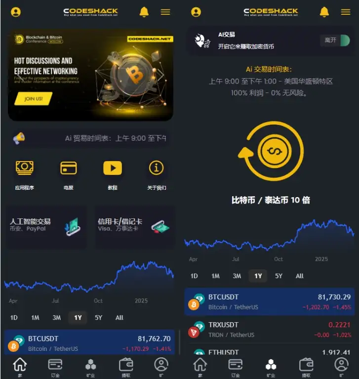ai量化投资源码 海外版区块链理财交易所源码 ai交易源码